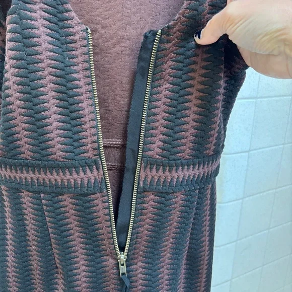 Anthropologie Maeve Meridian Brown Black Midi Dress Size Small Office Bodycon - Picture 8 of 11